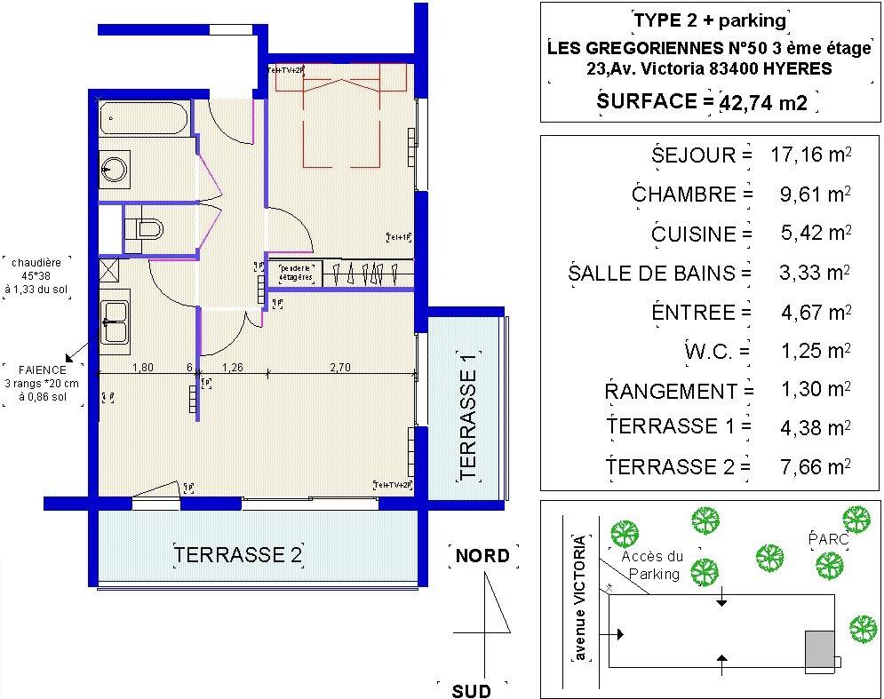 Maison à louer, 43m², HYERES