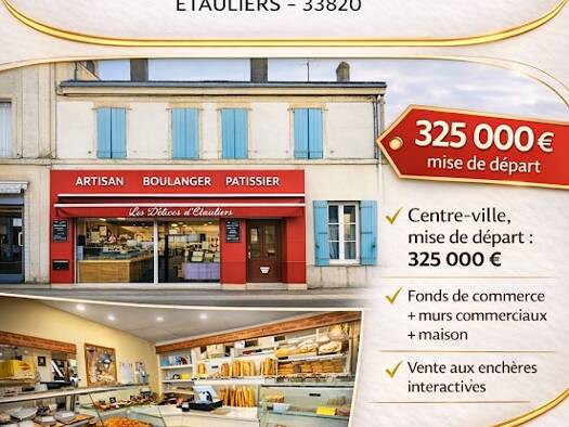 Local commercial à vendre 325 000 € 310 m² de surface de vente Étauliers 33820