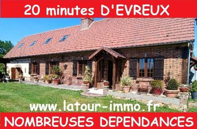 Maison à vendre 378 000 € 5 pièces 2 chambres 153 m² 3 116 m² de terrain Damville 27240