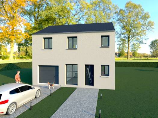 Terrain avec maison neuve à vendre 225 000 € 5 pièces 3 chambres 95 m² 347 m² de terrain Piennes 54490