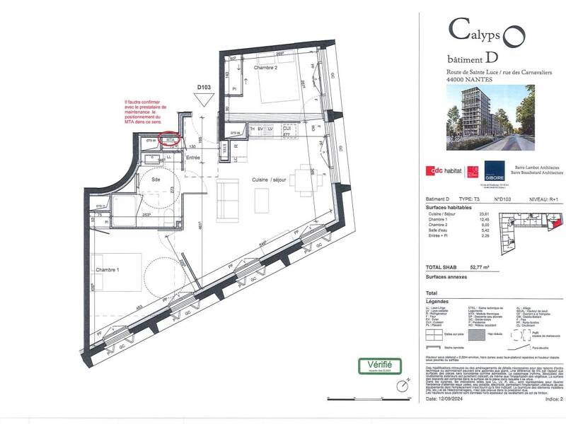 Maison à louer, 53m², NANTES
