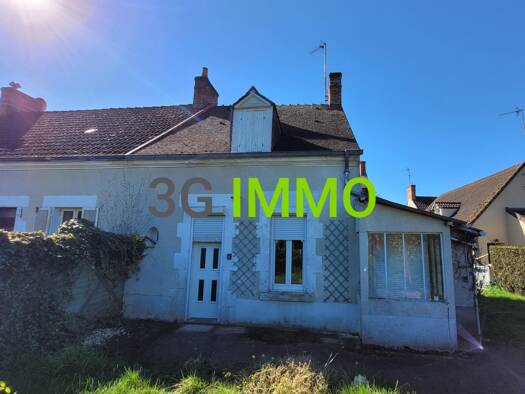 Maison à vendre 59 000 € 3 pièces 1 chambre 63,75 m² 434 m² de terrain Villages Vierzon 18100