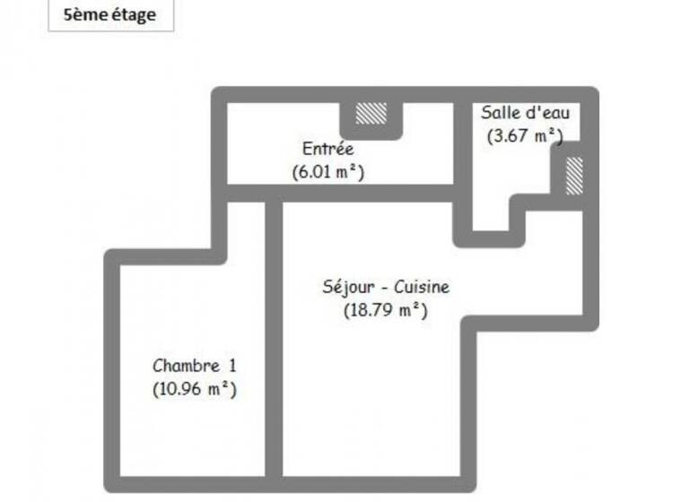 Appartement à vendre 115 000 € 2 pièces 1<br/>chambre 40 m²<br/>superficie 5/6<br/>étage Clemenceau Dijon 21000