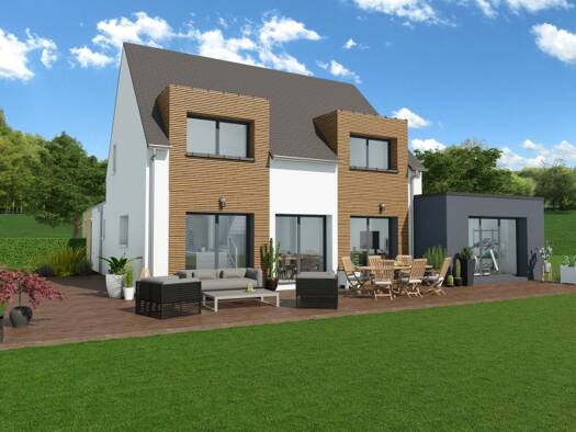 Terrain avec maison neuve à vendre 479 300 € 5 pièces 4 chambres 164 m² 374 m² de terrain Brécé 35530