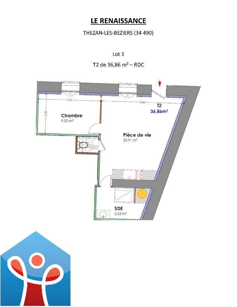 Maison à vendre, 36m², THEZAN LES BEZIERS