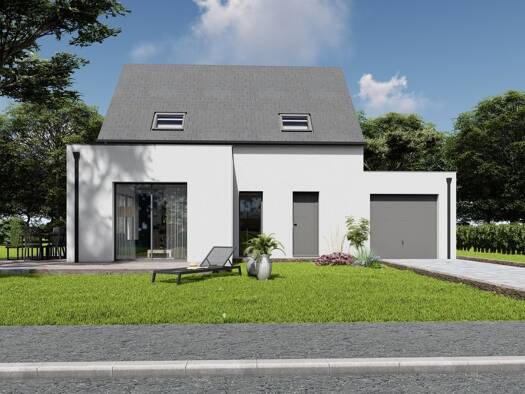 Terrain avec maison neuve à vendre 302 546 € 5 pièces 4 chambres 104 m² 417 m² de terrain Sud Est Perros-Guirec 22700