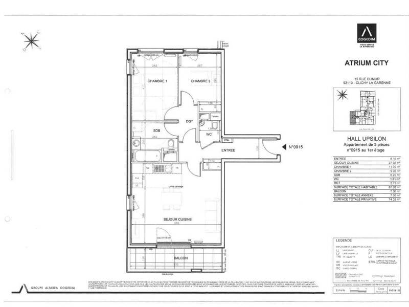 Maison à louer, 67m², CLICHY