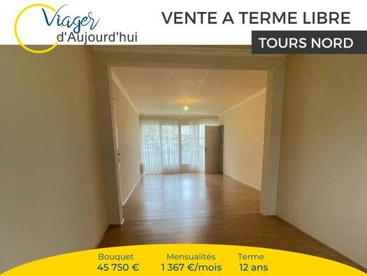 Appartement en viager libre Bouquet 45 750 € 5 pièces 3 chambres 90 m² RDC/5 Saint-Cyr-sur-Loire 37540