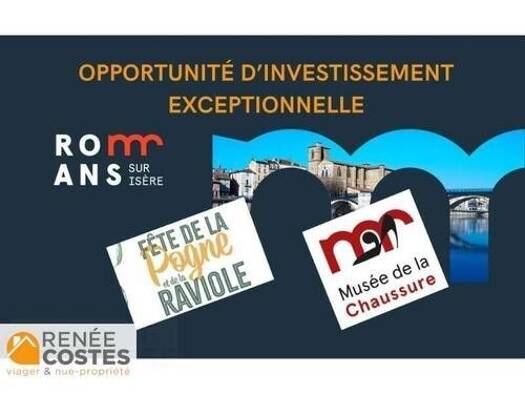 Appartement en viager occupé Bouquet 14 925 € 3 pièces 1 chambre 69 m² Étage 4/5 Gloriette-Meannes-Rural Romans-sur-Isère 26100