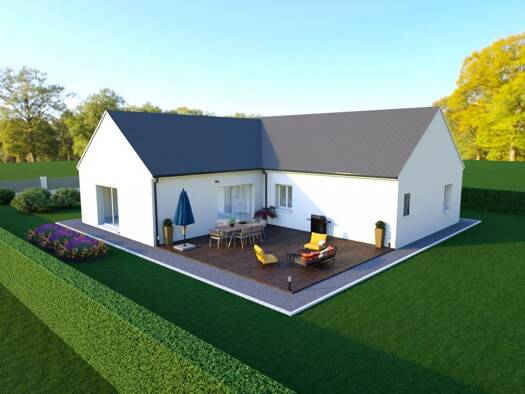 Terrain avec maison neuve à vendre 221 000 € 4 pièces 3 chambres 108 m² 768 m² de terrain Plaimpied-Givaudins 18340