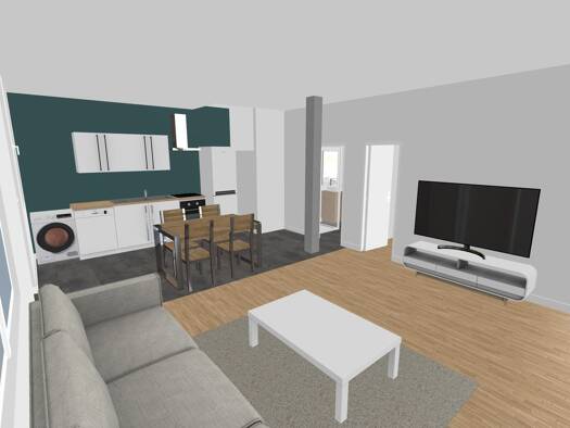 Appartement à louer 500 € 2 pièces 1 chambre 49,5 m² RDC/2 Villefranche-sur-Cher 41200