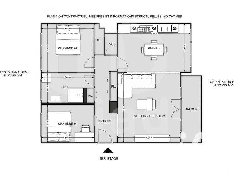 Maison à louer, 72m², BOUGIVAL