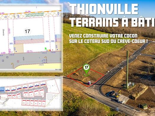 Terrain à vendre 216 900 € 482 m² de terrain Bel-Air Thionville 57100