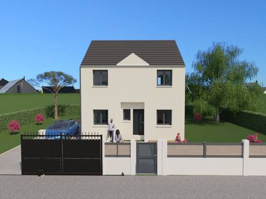 Terrain avec maison neuve à vendre 347 000 € 6 pièces 5 chambres 103 m² 320 m² de terrain Condé-Sainte-Libiaire 77450