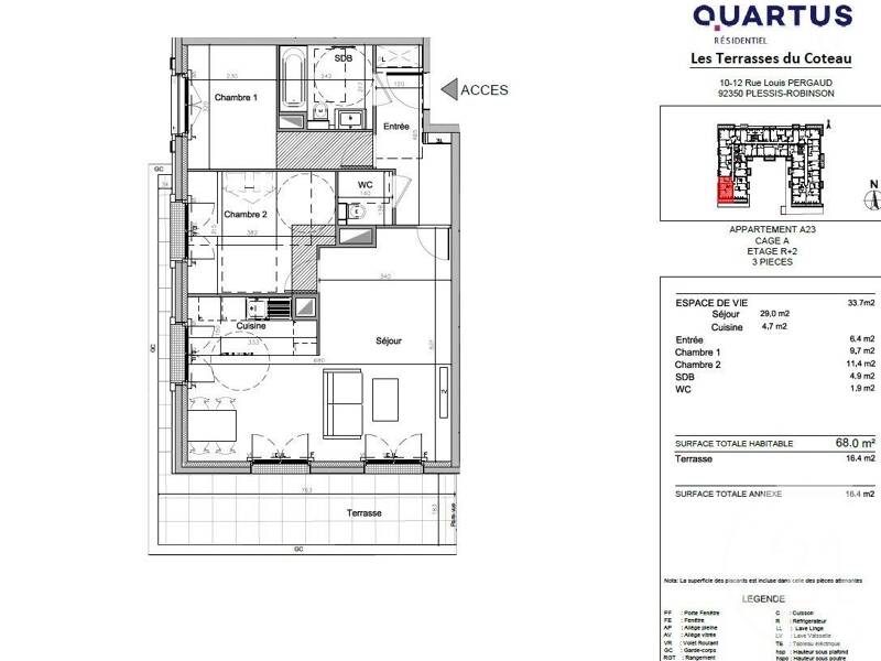 Maison à louer, 68m², LE PLESSIS ROBINSON