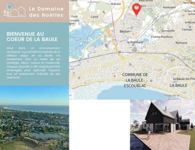 Terrain constructible viabilisé à vendre 257 920 € 628 m² de terrain Beslon La Baule-Escoublac 44500