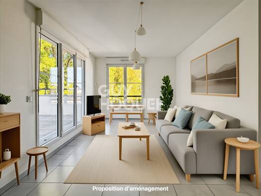 Appartement à vendre 280 000 € 3 pièces 2 chambres 62 m² Étage 3/3 Montévrain 77144