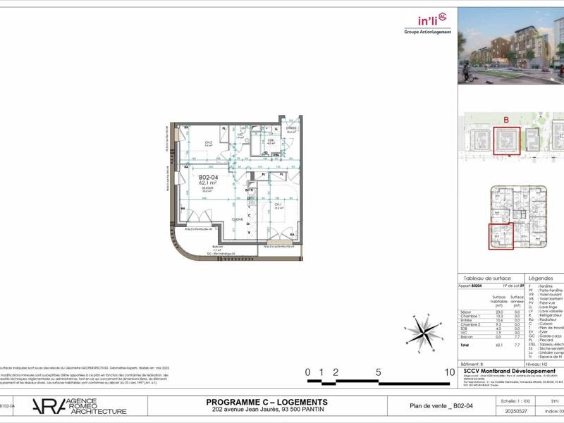 Maison à louer, 62m², PANTIN