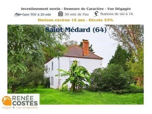 Maison en viager occupé Bouquet 31 193 € 6 pièces 3 chambres 174 m² 1 980 m² de terrain Le Hameau Pau 64000