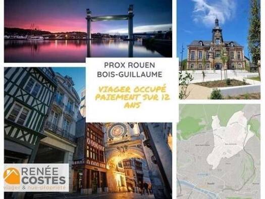 Maison en viager occupé Bouquet 69 820 € 4 pièces 2 chambres 70 m² Le Mont Fortin Bois-Guillaume 76230