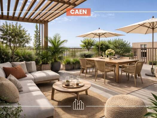 Appartement à vendre - neuf 278 000 € 3 pièces 2 chambres 59 m² Beaulieu-Maladrerie-Saint Paul Caen 14000