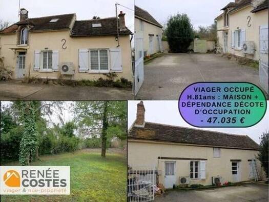 Maison en viager occupé Bouquet 44 612 € 5 pièces 3 chambres 96 m² 1 234 m² de terrain Ville Haute-Centre Montereau Fault Yonne 77130