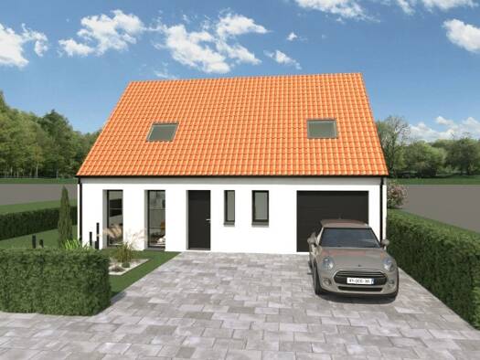 Terrain avec maison neuve à vendre 240 000 € 6 pièces 4 chambres 110 m² 450 m² de terrain Marquise 62250