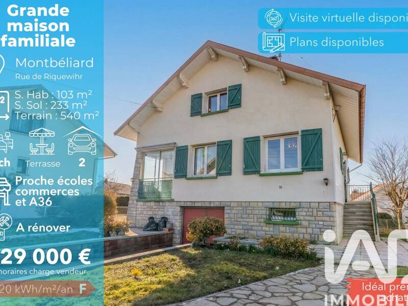 Maison à vendre, 103m², MONTBELIARD