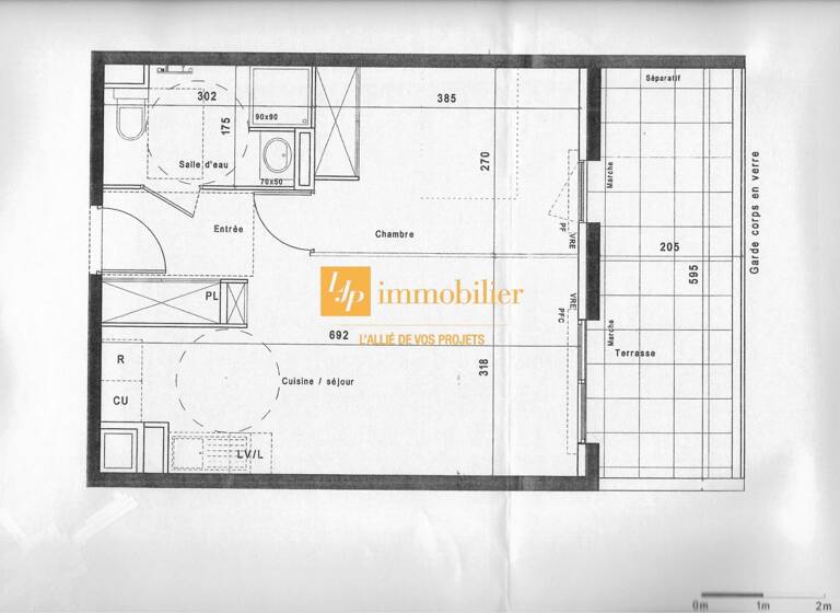 Appartement à louer 774 € 2 pièces 1<br/>chambre 39,1 m²<br/>superficie 3ème<br/>étage Beaux Arts Montpellier 34090