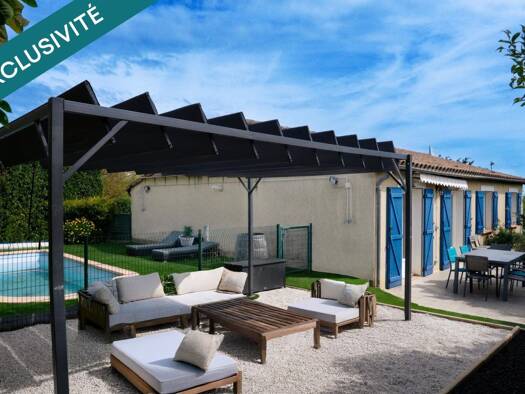 Maison de plain-pied à vendre 245 000 € 4 pièces 3 chambres 105 m² 608 m² de terrain Montredon-Montlegun Carcassonne 11000