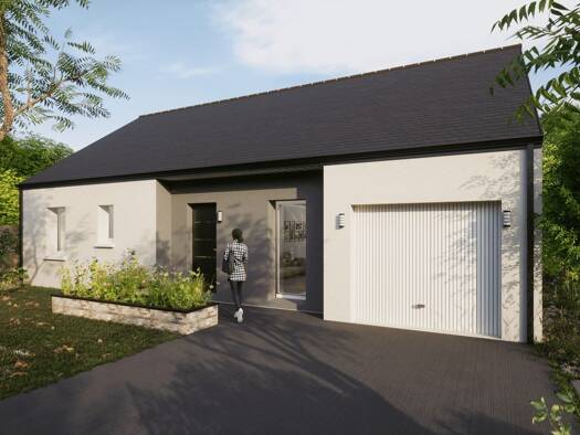 Terrain avec maison neuve à vendre 187 912 € 4 pièces 3 chambres 88 m² 486 m² de terrain Marans 49500