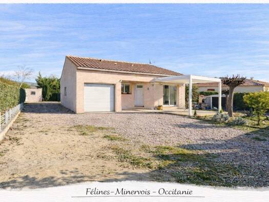 Maison de plain-pied à vendre - neuf 210 000 € 4 pièces 2 chambres 86 m² 807 m² de terrain Félines-Minervois 34210