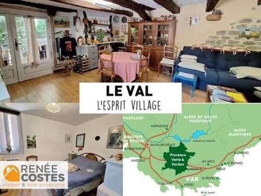 Maison en viager occupé Bouquet 48 345 € 3 pièces 1 chambre 65 m² Le Val 83143