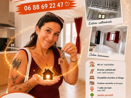 Appartement à vendre 155 000 € 2 pièces 1 chambre 46 m² RDC Vieux Village Domont 95330