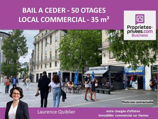 Local commercial avec bail commercial 1 724 € 35 m² de surface de vente divisible Nantes 44000