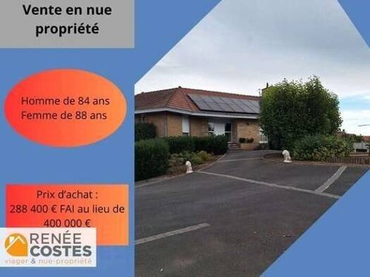 Maison en viager occupé Bouquet 288 400 € 5 pièces 4 chambres 180 m² 2 335 m² de terrain Billy-Berclau 62138