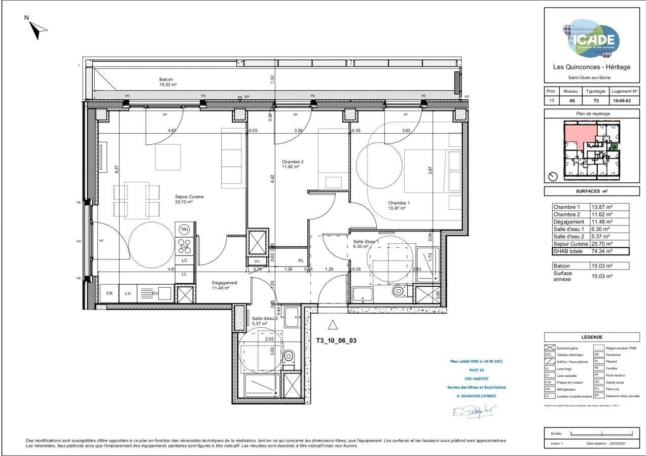 Maison à louer, 74m², SAINT OUEN