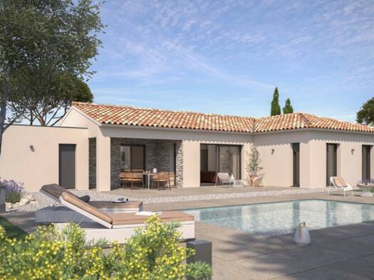Terrain avec maison neuve à vendre 420 950 € 5 pièces 4 chambres 118 m² 1 030 m² de terrain Lieuran-Cabrières 34800