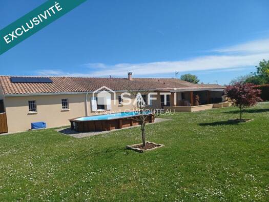Maison de plain-pied à vendre 259 000 € 4 pièces 3 chambres 135 m² 2 401 m² de terrain Saint-Mary 16260