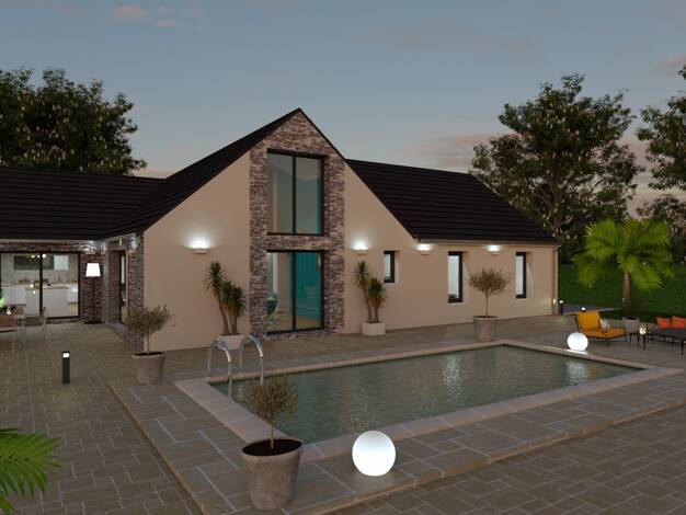 Terrain avec maison neuve à vendre 316 370 € 4 pièces 3 chambres 140 m² 1 500 m² de terrain Torcy-et-Pouligny 21460