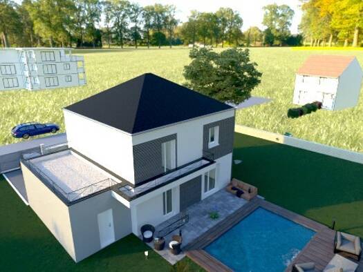 Terrain avec maison neuve à vendre 323 800 € 1 chambre 105 m² 380 m² de terrain Montceaux-lès-Provins 77151