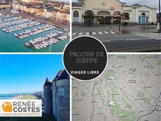 Maison en viager libre Bouquet 111 250 € 6 pièces 5 chambres 202 m² 27 533 m² de terrain Par d'Activités du Talou Dieppe 76200
