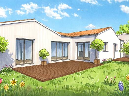 Terrain avec maison neuve à vendre 422 000 € 5 pièces 4 chambres 108 m² 395 m² de terrain Salles-sur-Mer 17220