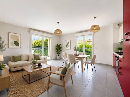 Appartement à vendre 250 000 € 3 pièces 2 chambres 60 m² Étage 3/4 Saint Claude (Canton Nord) Grasse 06130