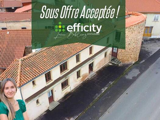 Maison de ville à vendre 79 900 € 5 pièces 3 chambres 128 m² 60 m² de terrain Pouilly-lès-Feurs 42110