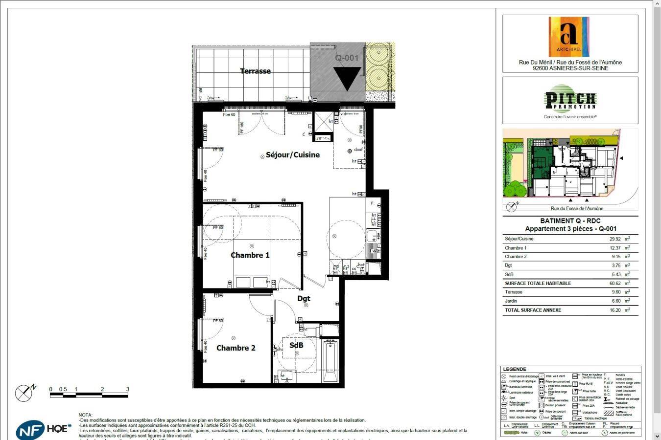 Maison à louer, 61m², ASNIERES SUR SEINE