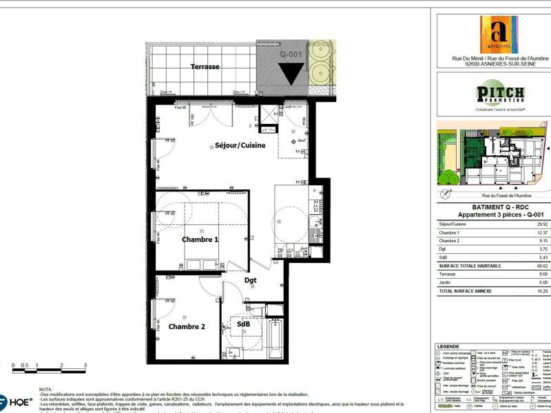 Maison à louer, 61m², ASNIERES SUR SEINE