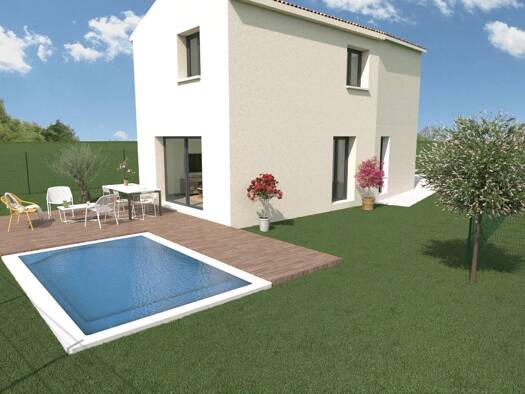 Terrain avec maison neuve à vendre 397 500 € 4 pièces 4 chambres 90 m² 400 m² de terrain Barbès-Valbourdin  Toulon 83200