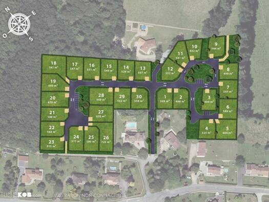 Terrain constructible viabilisé à vendre 55 900 € 496 m² de terrain Feytiat 87220