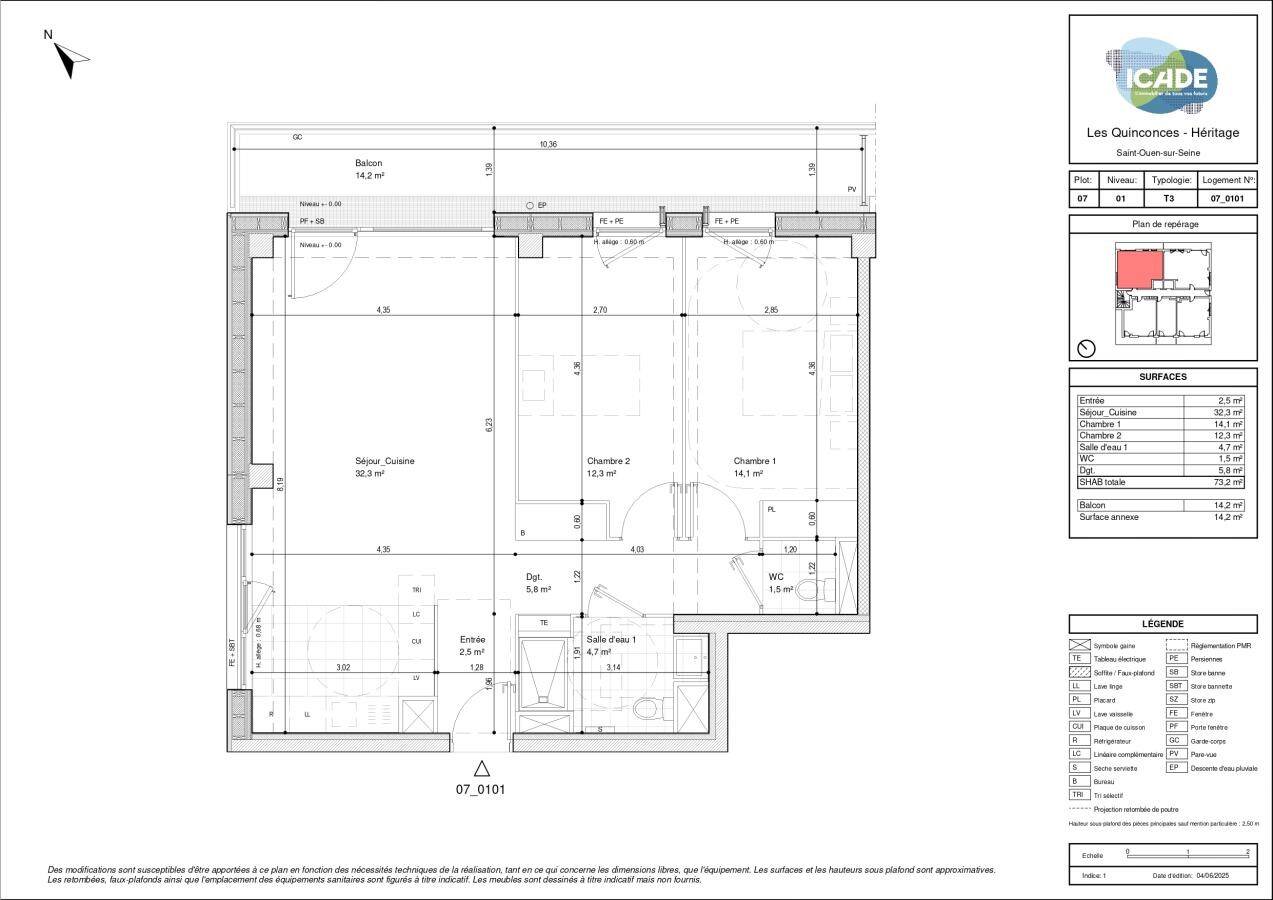 Maison à louer, 73m², SAINT OUEN